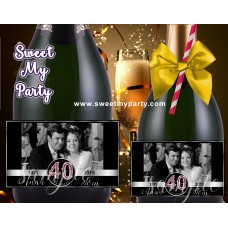 40th Wedding Anniversary Champagne Labels,Ruby Wedding Anniversary Champagne Labels,(3aa) 40th Wedding Anniversary Champagne Labels,Ruby Wedding Anniversary Champagne Labels,(3aa)